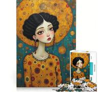 Puzzle da 1000 pezzi per adulti con immagini di Gustav Klimt e Tim Burton, gioco educativo, analisi e logica, donne 38x26cm