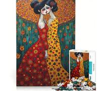 Puzzle da 1000 pezzi per adulti con immagini di Gustav Klimt e Tim Burton, gioco educativo, analisi e logica, donne 50x75cm