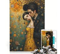 Puzzle da 1000 pezzi per adulti, con immagini di Gustav Klimt e Tim Burton, gioco interattivo, gara di velocità manuale, con pezzi a incastro di forma casuale 38x52cm