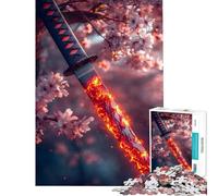 Puzzle da 1000 pezzi per adulti con katana gioco avvincente per coltivare la pazienza pratico per la decorazione della casa regalo di compleanno (dimensioni 38x26cm)