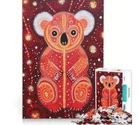 Puzzle da 1000 pezzi per adulti con koala e pittura a punti in stile aborigeno gioco interattivo decorazione da parete adatto anche per la scrivania 38x52cm
