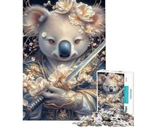 Puzzle da 1000 pezzi per adulti con koala e samurai gioco per famiglie stimola la memoria ottimo regalo per gli appassionati di videogiochi (dimensioni 50x75cm)