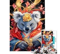 Puzzle da 1000 pezzi per adulti con koala e samurai ideale per giochi rilassanti e per migliorare la memoria perfetto come regalo di compleanno o per occasioni speciali (dimensioni 38x52cm)