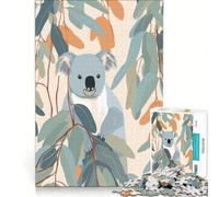 Puzzle da 1000 pezzi per adulti con koala su un albero di eucalipto gioco per famiglie divertente e umoristico sfida unica 38x52cm