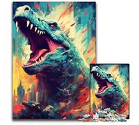 Puzzle da 1000 pezzi per adulti con la Bestia Deinosuchus, puzzle in cartone per decorazioni per la casa, allenamento del cervello e regali per le feste, 26x38cm/10,23x14,96 pollici