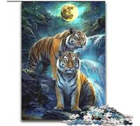 Puzzle da 1000 pezzi per adulti con la famiglia di tigri Un regalo perfetto per compleanni, feste e decorazioni spaziali (dimensioni 26x38cm)