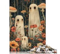 Puzzle da 1000 pezzi per adulti con la famiglia fantasma dei funghi. Difficoltà: rafforza i rapporti tra i membri della famiglia (38x26 cm).