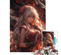 Puzzle da 1000 pezzi per adulti con la fanciulla spada Aiuta ad allenare il cervello e a migliorare la memoria Gioco educativo per maggiori di 14 anni 38x52cm