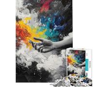 Puzzle da 1000 pezzi per adulti con la mano che cerca i colori gioco divertente e antistress per genitori e figli (dimensioni 50x75cm)