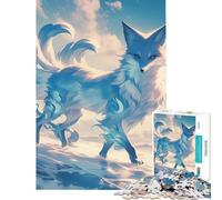 Puzzle da 1000 pezzi per adulti con la mistica volpe Kitsune gioco per famiglie giocattolo avvincente per coltivare la pazienza regalo per donne e uomini migliora la memoria (dimensioni 38x52cm)
