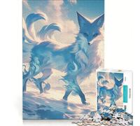 Puzzle da 1000 pezzi per adulti con la mistica volpe Kitsune gioco rilassante interazione genitore-figlio regalo di compleanno regalo di viaggio 38x26cm