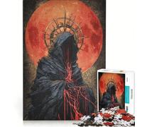 Puzzle da 1000 pezzi per adulti con la Morte e la Luna di Sangue, gioco educativo, difficile e stimolante, ideale come regalo 38x26cm