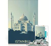 Puzzle da 1000 pezzi per adulti con la Moschea di Istanbul, un giocattolo educativo, divertente e spiritoso che rafforza l'amore tra le coppie 38x52cm