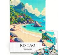 Puzzle da 1000 pezzi per adulti con la splendida immagine di Ko Tao, ideale per giochi in famiglia, stimolante da completare, per rafforzare il legame di coppia 50x75cm