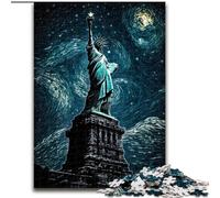 Puzzle da 1000 pezzi per adulti con la Statua della Libertà dipinta, puzzle per adulti, dimensioni 50x75cm, idea regalo di compleanno, gioco rompicapo impegnativo