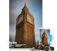 Puzzle da 1000 pezzi per adulti con la Torre dell'Orologio Big Ben,da assemblare con precisione,divertente e intelligente,regalo per un momento di pace,decorazione per compleanno (38x26cm)