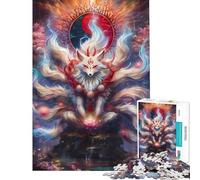 Puzzle da 1000 pezzi per adulti con la volpe a nove code divertente attività da fare a casa gioco educativo per migliorare la memoria adatto a partire dai 14 anni (38x52cm)