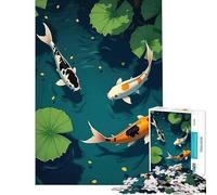Puzzle da 1000 pezzi per adulti con laghetto di carpe koi un gioco avvincente per coltivare la pazienza ideale per tutta la famiglia e per un regalo divertente (dimensioni 38x26cm)