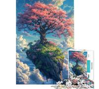 Puzzle da 1000 pezzi per adulti con l'albero di ciliegio solitario Un gioco educativo divertente e stimolante per la mente adatto a partire dai 14 anni (38x52cm)