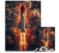 Puzzle da 1000 pezzi per adulti con lancio di un razzo, giocattoli educativi per l'apprendimento, ideali come regali per tutta la famiglia dai 14 anni in su, 26x38cm