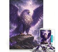 Puzzle da 1000 pezzi per adulti con l'aquila guardiana e glicine gioco divertente allena la mente e la manualità ideale come regalo per tutta la famiglia 38x26cm
