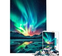 Puzzle da 1000 pezzi per adulti con l'aurora boreale Un gioco avvincente per coltivare la pazienza un'attività pratica donne Un'opera d'arte (dimensioni 38x26cm)