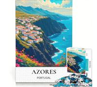 Puzzle da 1000 pezzi per adulti con le Azzorre mozzafiato, gioco per famiglie, assemblaggio di figure, compleanno e Natale 50x75cm