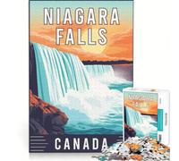 Puzzle da 1000 pezzi per adulti con le Cascate del Niagara in Canada, giocattolo fai-da-te, interazione genitore-figlio, rafforza l'amore tra le coppie 38x26cm