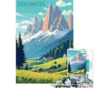 Puzzle da 1000 pezzi per adulti con le Dolomiti Italia ideale come gioco educativo e sfida perfetto per decorare la casa o come regalo artistico (dimensioni 75x50cm)
