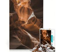 Puzzle da 1000 pezzi per adulti con le suggestive formazioni rocciose dell'Antelope Canyon, ideale per rilassarsi, divertirsi in famiglia, collezione d'artista, opera d'arte 50x75cm