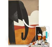 Puzzle da 1000 pezzi per adulti con l'elefante saggio antistress di difficoltà elevata ideale come elemento della lista dei desideri con Babbo Natale 38x26cm