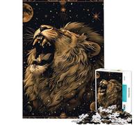 Puzzle da 1000 pezzi per adulti con leone e carte dei tarocchi Puzzle rilassante per adulti ideale per le vacanze a casa e per passare il tempo Stimolante da completare (dimensioni 38x26cm)