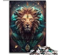 Puzzle da 1000 pezzi per adulti con leone e creature mitiche, puzzle in cartone per adulti, dimensioni 26x38cm, sfida per la mente, regalo perfetto per adolescenti e arredamento per la casa
