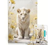 Puzzle da 1000 pezzi per adulti con leone in stile pop art gioco interattivo interazione genitore-figlio ideale come regalo per tutta la famiglia 38x26cm