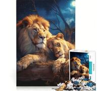 Puzzle da 1000 pezzi per adulti con leonesse e leoni gioco per tutta la famiglia interazione genitore-figlio compleanno e Natale 38x52cm