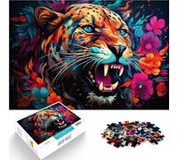 Puzzle da 1000 pezzi per adulti con leopardo mutato, gioco a quiz antistress, per vacanze a casa, per adolescenti dai 14 anni in su, 26 x 38 cm
