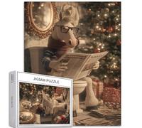 Puzzle da 1000 pezzi per adulti con lettura di cavalli Giornale in bagno di Natale puzzle artistico impegnativo giochi di attività familiari colorati fai da te puzzle per decorazioni domestiche regali