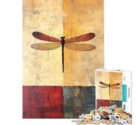 Puzzle da 1000 pezzi per adulti con libellula su sfondo testurizzato sfida impegnativa da completare gioco per famiglie dai 14 anni in su (38x26cm)