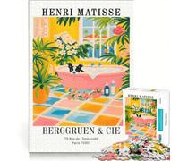 Puzzle da 1000 pezzi per adulti con l'immagine del cane di Henri Matisse nella vasca da bagno giocattolo educativo attività divertenti da fare a casa ideale per compleanni e Natale 50x75cm