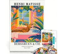 Puzzle da 1000 pezzi per adulti con l'immagine del cervo nella vasca da bagno di Henri Matisse ideale come gioco per famiglie decorazione per la casa o da scrivania 50x75cm