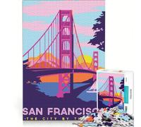 Puzzle da 1000 pezzi per adulti con l'immagine del Golden Gate Bridge di San Francisco gioco educativo difficile ideale come regalo di compleanno o per occasioni speciali 38x26cm