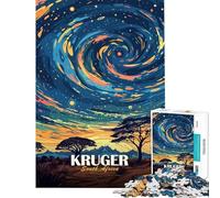 Puzzle da 1000 pezzi per adulti con l'immagine del Parco Nazionale Kruger Un gioco divertente che stimola l'analisi e la logica oltre ad essere impegnativo (dimensioni 50x75cm)