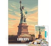 Puzzle da 1000 pezzi per adulti con l'immagine della Statua della Libertà gioco divertente analisi e logica adatto come decorazione da scrivania 38x52cm