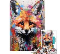 Puzzle da 1000 pezzi per adulti con l'immagine della volpe di Banksy un giocattolo artistico e intellettuale adatto a tutta la famiglia e alle coppie un'ottima idea regalo (dimensioni 50x75cm)