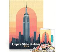 Puzzle da 1000 pezzi per adulti con l'immagine dell'Empire State Building, gioco impossibile, decorazione per la casa, ideale come regalo per tutta la famiglia 38x52cm