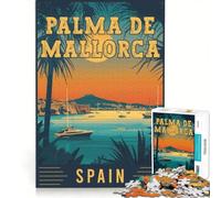 Puzzle da 1000 pezzi per adulti con l'immagine di Maiorca, Spagna, gioco rompicapo, decorazione per la casa, compleanno e Natale 50x75cm