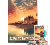 Puzzle da 1000 pezzi per adulti con l'immagine di Palma di Maiorca gioco educativo e coinvolgente per coltivare la pazienza ideale come idea regalo o decorazione per la casa (dimensioni 50x75cm)