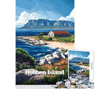 Puzzle da 1000 pezzi per adulti con l'immagine di Robben Island Sudafrica Un gioco rilassante divertente e spiritoso ideale come regalo di Natale o di compleanno (75x50cm)