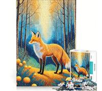 Puzzle da 1000 pezzi per adulti con l'immagine di una volpe nella foresta Gioco interattivo e divertente da fare a casa Bellissimo design 38x26cm