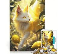 Puzzle da 1000 pezzi per adulti con limoni e volpe nel frutteto gioco impossibile antistress compleanno e Natale 50x75cm
